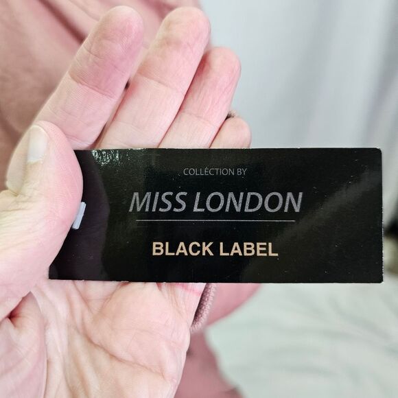 Miss London Black Label Mauve Pink Lightweight Jacket Size Large - Picture 7 of 11